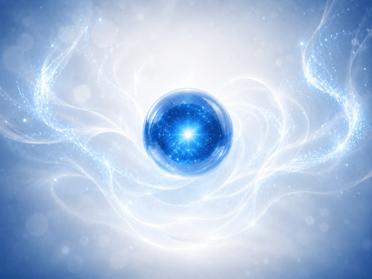 The Butler, drawn as a luminous glass orb with a bright core in celestial blue